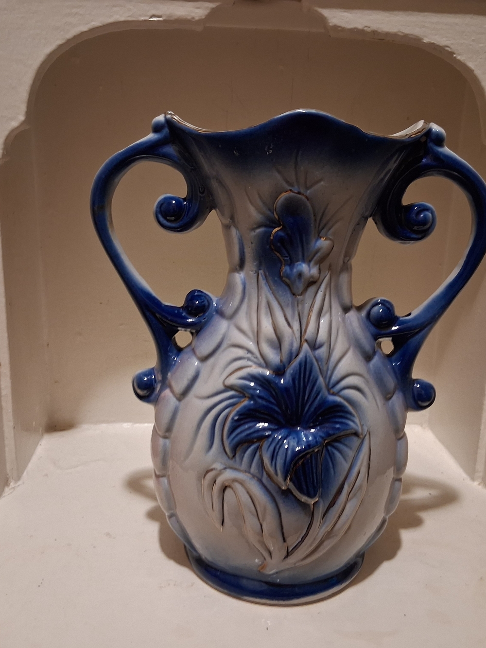 Vintage Lusterware Hand Painted Twin Handled Vase - Picture 1 of 15